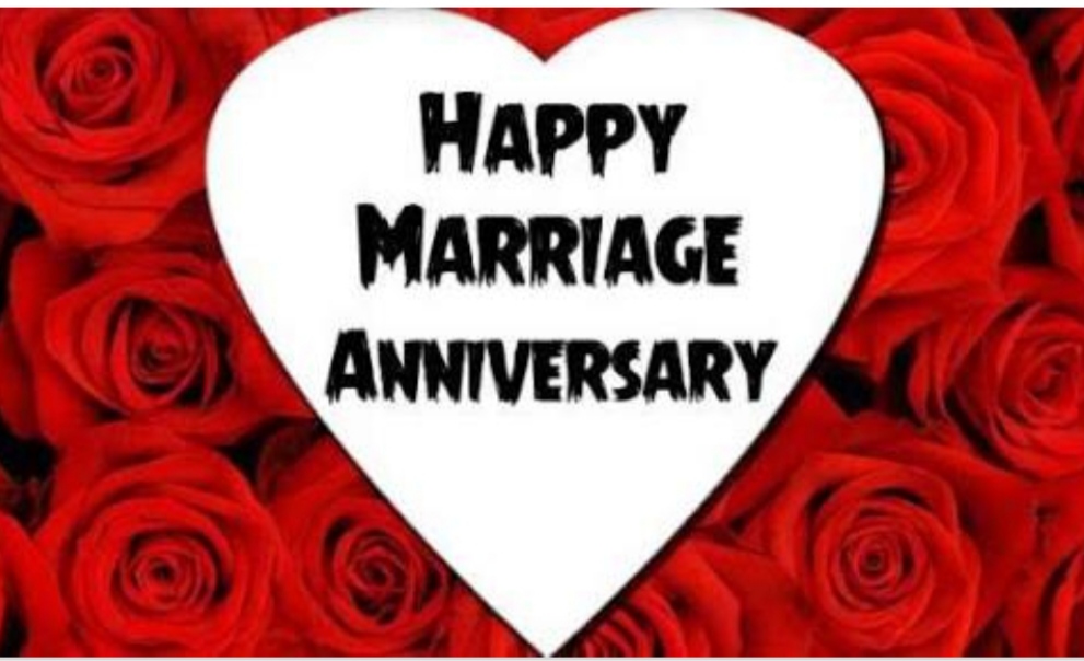 HAPPY MARRIAGE ANNIVERSARY Hearty congratulations to Ginni and Manju on their wedding anniversary