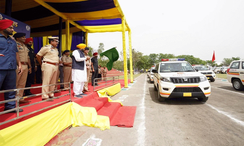 पंजाब के CM भगवंत मान ने 508 इमरजेंसी रिस्पॉन्स वाहन को दी हरी झंडी